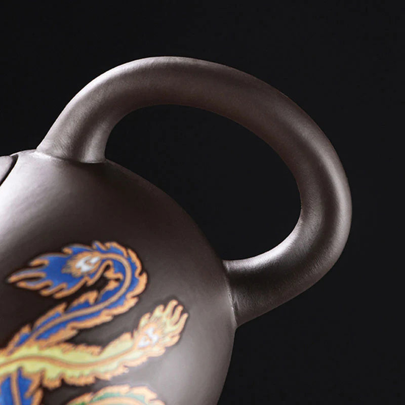 Chinese Dragon Tea Pot & Cups